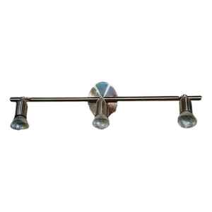 Spot 3 Luces Metal Color Niquel Recto Contacto Electricidad