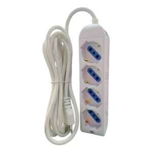 Zapatilla Con 4 Tomas Shucko 3mt De Cable Contacto Colon