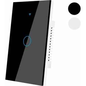 Interruptor Táctil Smart 1 Banda Wifi C/ Neutro 1 Mod Negro