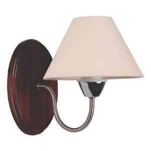 Aplique Portátil Pared Base Madera Contacto Electricidad