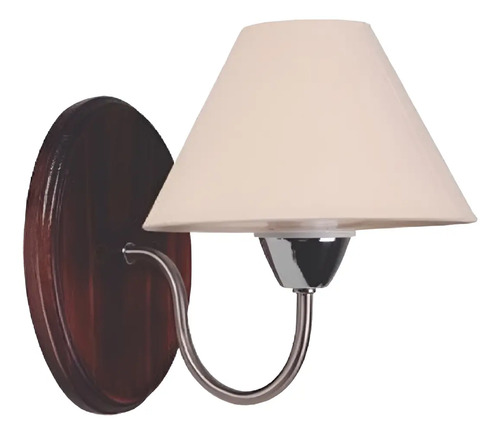 Aplique Portátil Pared Base Madera Contacto Electricidad