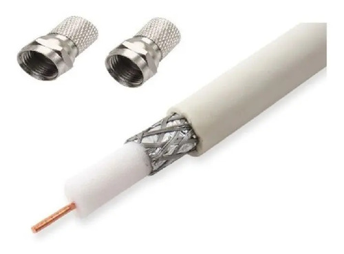Cable Coaxil Coaxial Para Tv Rollo X 20mts Armado