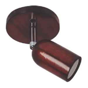 Spot Madera Móvil 1 Luz E27 Contacto Electricidad Colon