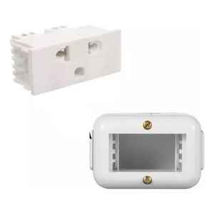 Caja Reggio 1 Módulo Con Toma Euroamericano