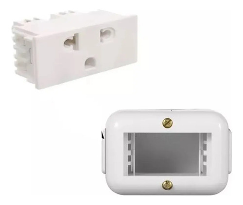 Caja Reggio 1 Módulo Con Toma Euroamericano