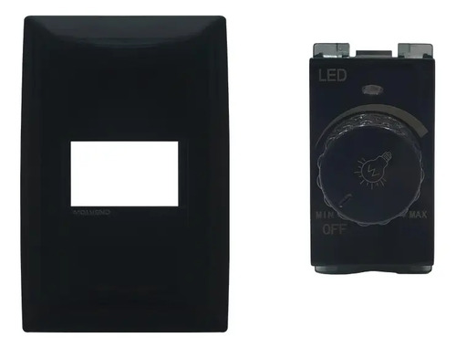 Plaqueta Molveno Atenea Negra + Modulo Dimmer