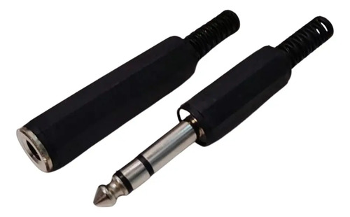 Pack Jack Areo Hembra 1/4 / Plug Macho 1/4 Stereo