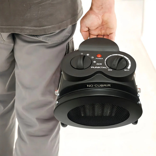 Calefactor Radiador Punktal Pk-2600 Cf 2000w Negro Con Ventilación - Imagen 4