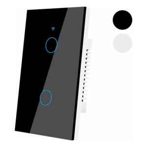 Interruptor Táctil Smart 1 Banda Wifi C/ Neutro 2 Mod Negro