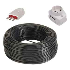 Alargue Armado 20m Toma Schuko Y 2 Modular + Ficha 3 Linea