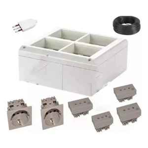 Caja Richi 8 Mod/con 2 Tomas Schuko + 4 Tomas Modular Armado