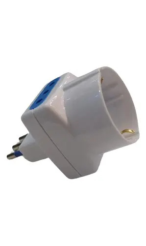 Adaptador Derivado Macho 3 En Lines Y 1 Shucko 2 Modular