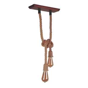 Colgante Rustico Con Dos Cuerdas Contacto Electricidad Colon