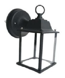 Farol Colonial De Pared Negro Contacto Electricidad - Imagen 2