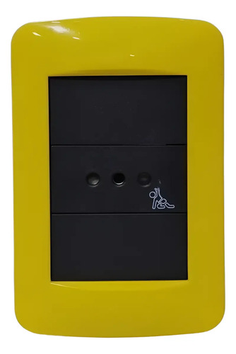 Plaqueta Armada Color Amarilla Con Toma Modular